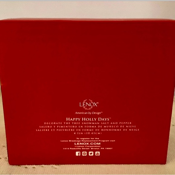 NEW Lenox Happy Holly Days Decorate The Tree Salt & Pepper Set - Picture 10 of 10